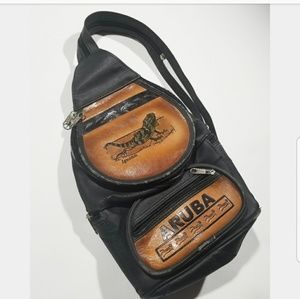 🚫 SOLD 🚫  Aruba Iguana Genuine Leather Sling Bag